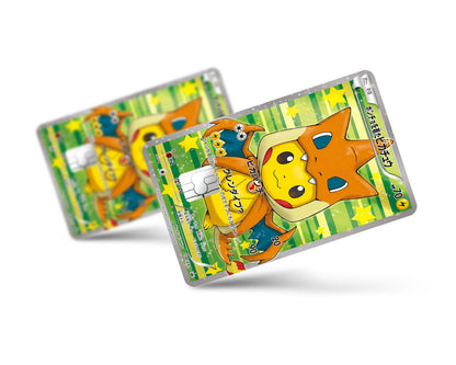 Anime Town Creations Credit Card Poncho Pikachu Mega Charizard Y Cosplay Pokemon Card Full Skins - Anime Pokemon Credit Card Skin