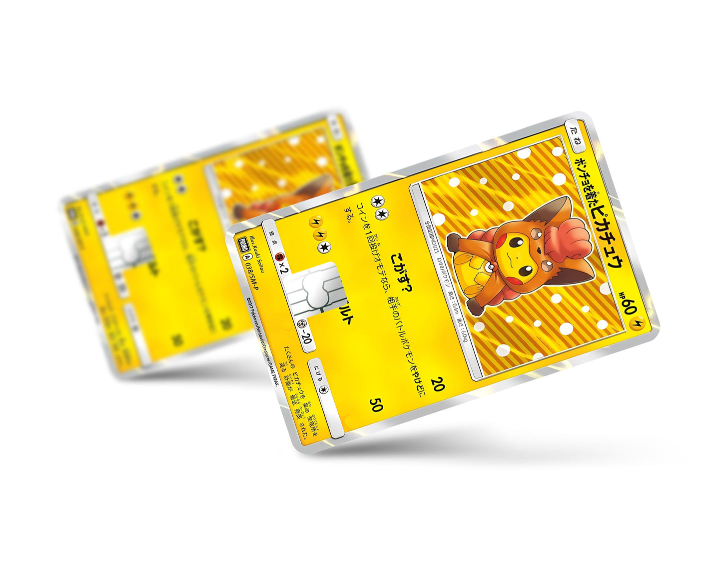 Anime Town Creations Credit Card Poncho Pikachu Vulpix Cosplay Pokemon Card Full Skins - Anime Pokemon Credit Card Skin