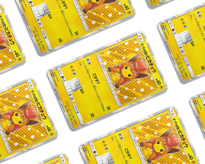 Anime Town Creations Credit Card Poncho Pikachu Vulpix Cosplay Pokemon Card Window Skins - Anime Pokemon Credit Card Skin