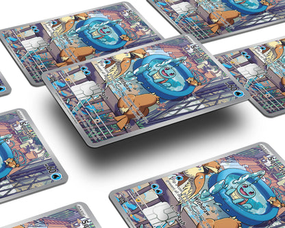Anime Town Creations Credit Card Squirtle Splash Pokemon Card Window Skins - Anime Pokemon Credit Card Skin