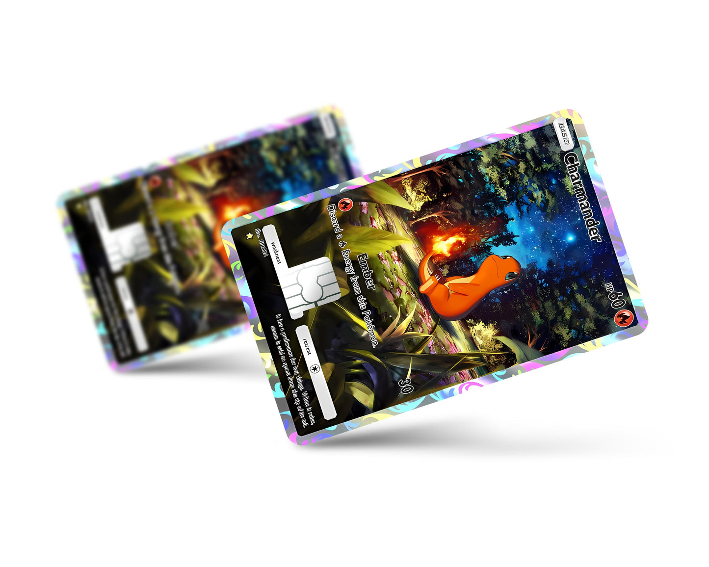 Anime Town Creations Credit Card Charmanda Pocket Pokemon Card Full Skins - Anime Pokemon Credit Card Skin