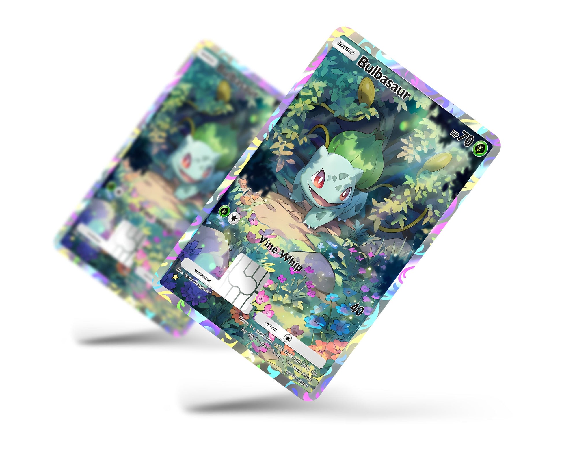 Anime Town Creations Credit Card Bulbasaur Pocket Pokemon Card Full Skins - Anime Pokemon Credit Card Skin