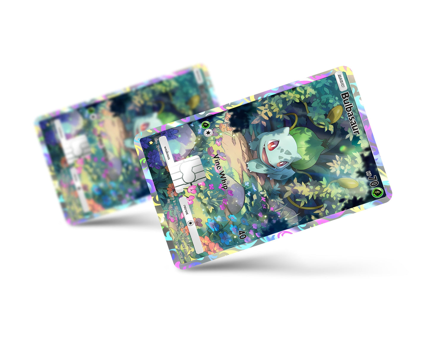 Anime Town Creations Credit Card Bulbasaur Pocket Pokemon Card Full Skins - Anime Pokemon Credit Card Skin