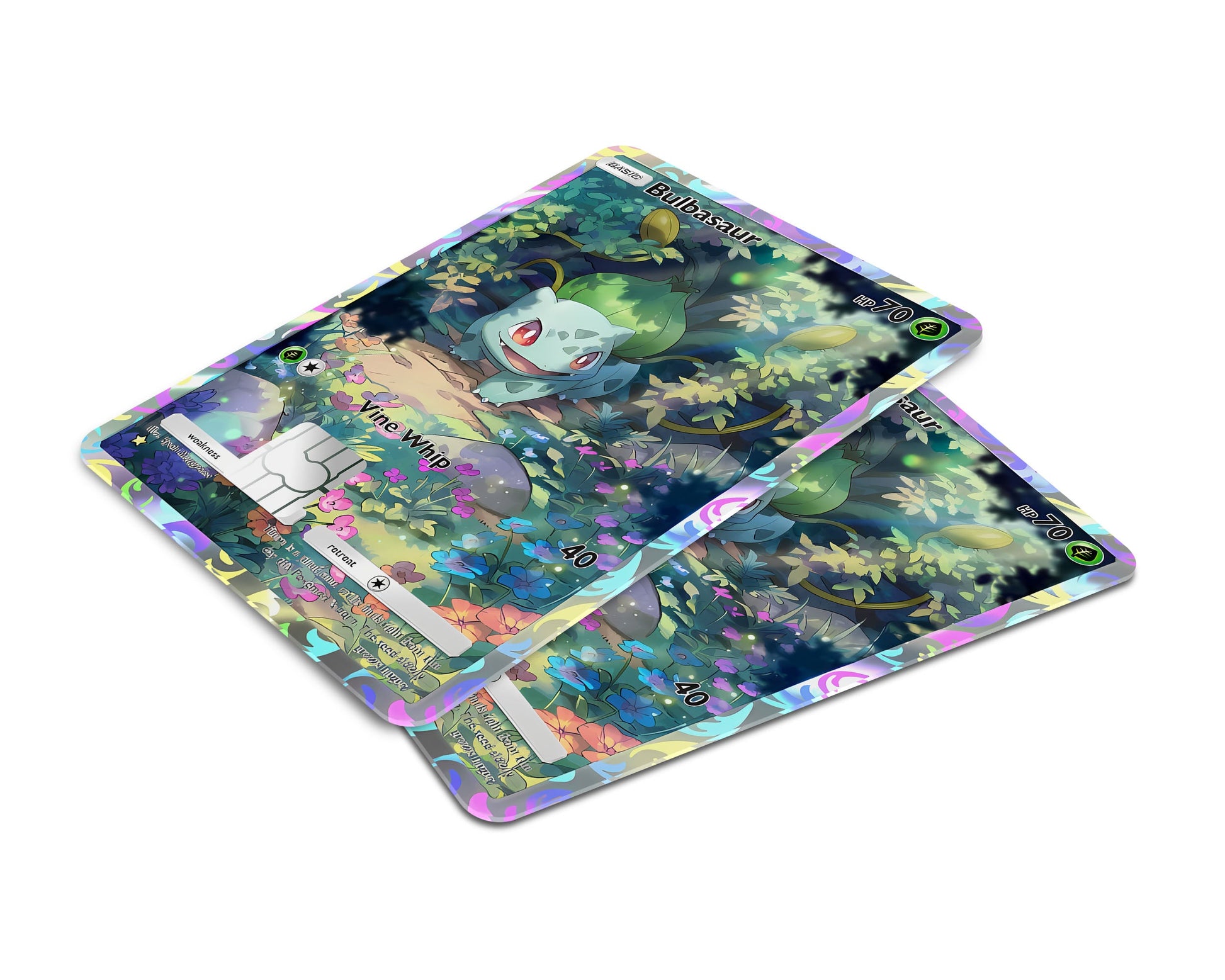 Anime Town Creations Credit Card Bulbasaur Pocket Pokemon Card Window Skins - Anime Pokemon Credit Card Skin