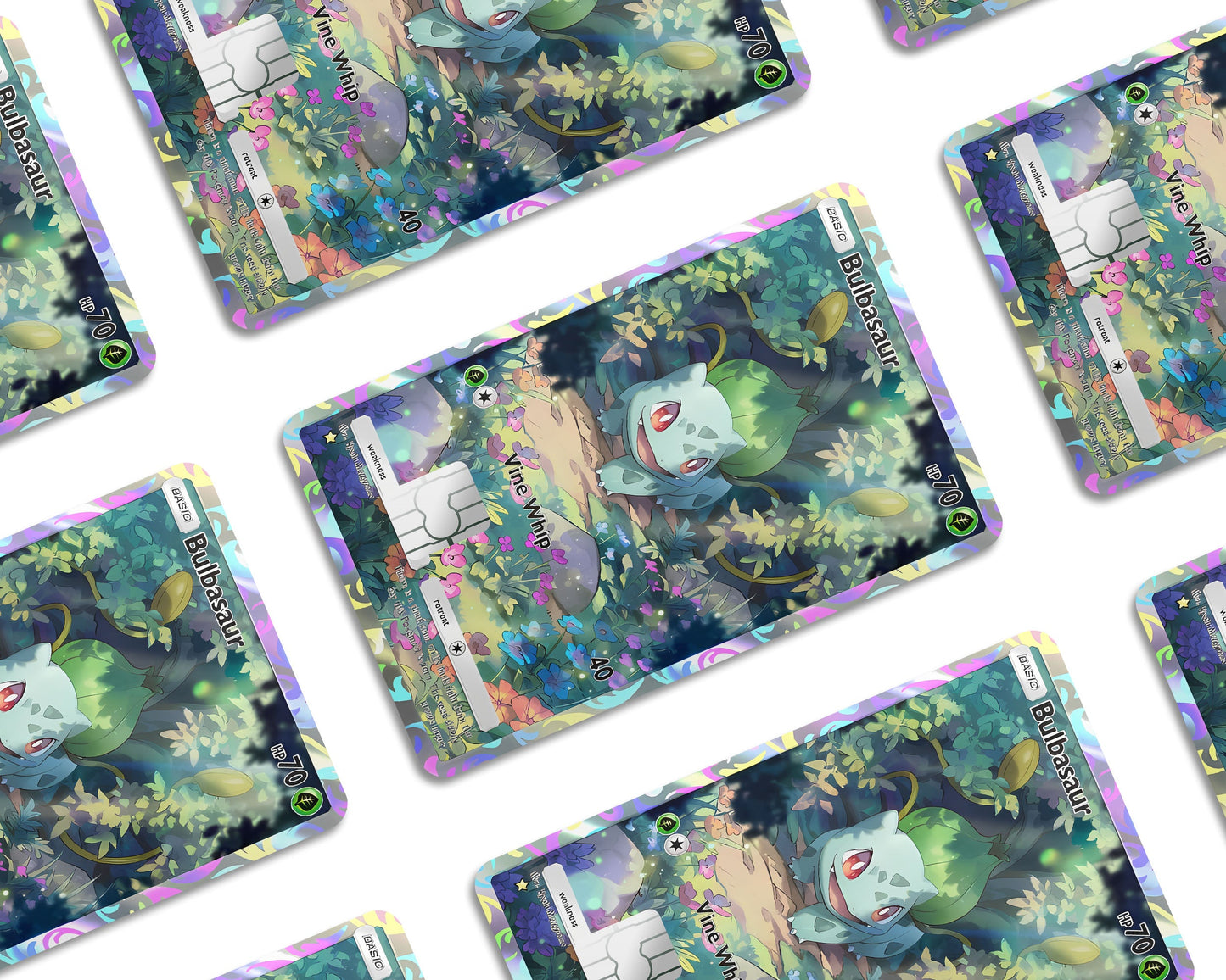 Anime Town Creations Credit Card Bulbasaur Pocket Pokemon Card Window Skins - Anime Pokemon Credit Card Skin