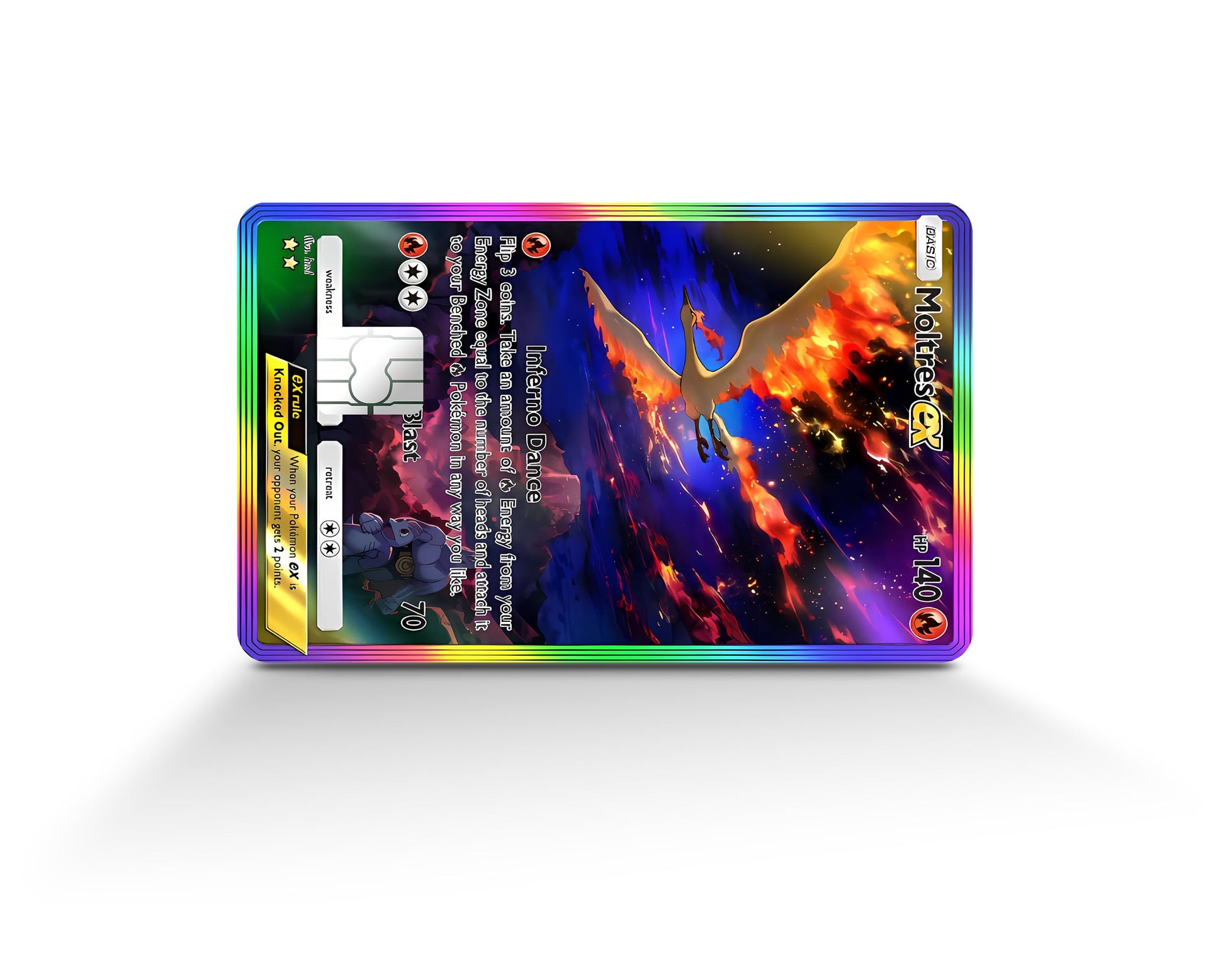 Anime Town Creations Credit Card Moltres Pocket Pokemon Card Full Skins - Anime Pokemon Credit Card Skin