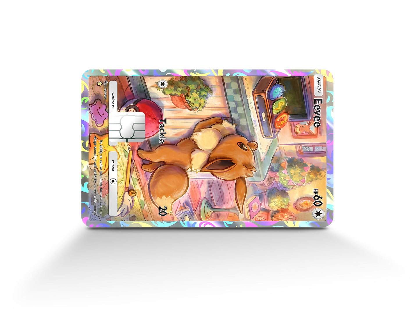 Anime Town Creations Credit Card Eevee Pocket Pokemon Card Full Skins - Anime Pokemon Credit Card Skin