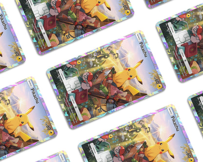 Anime Town Creations Credit Card Pikachu Pocket Pokemon Card Window Skins - Anime Pokemon Credit Card Skin