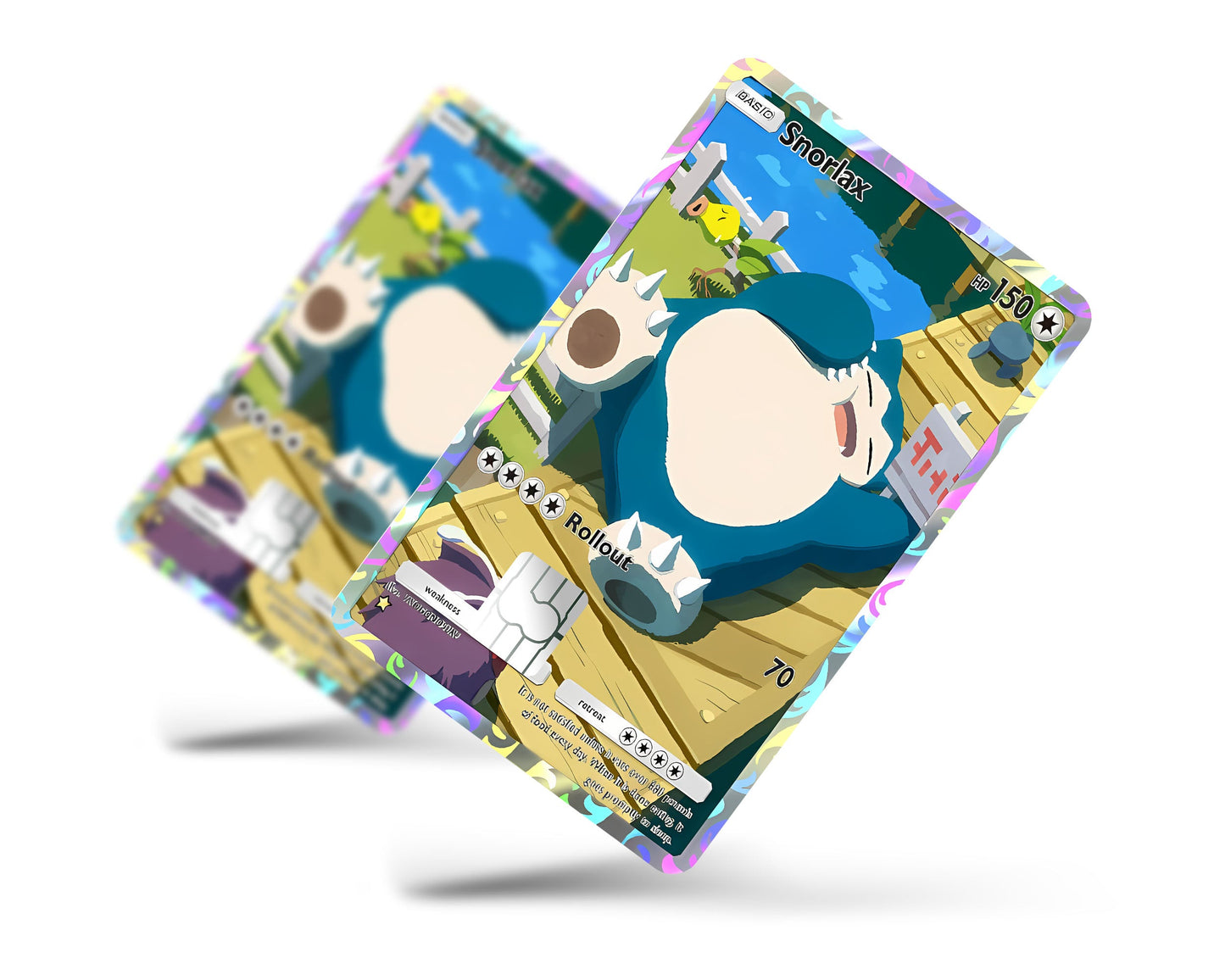 Anime Town Creations Credit Card Snorlax Pocket Pokemon Card Full Skins - Anime Pokemon Credit Card Skin