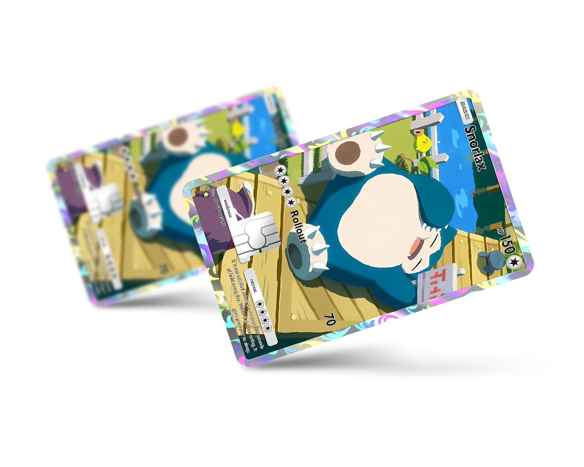 Anime Town Creations Credit Card Snorlax Pocket Pokemon Card Full Skins - Anime Pokemon Credit Card Skin