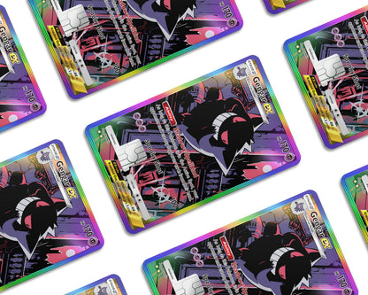 Anime Town Creations Credit Card Gengar Pocket Pokemon Card Window Skins - Anime Pokemon Credit Card Skin
