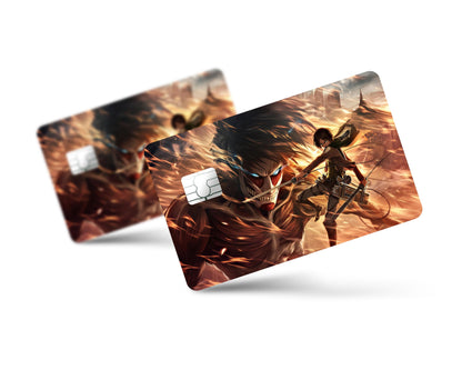 Anime Town Creations Credit Card Attack on Titan Eren Yeager Full Skins - Anime Attack on Titan Credit Card Skin