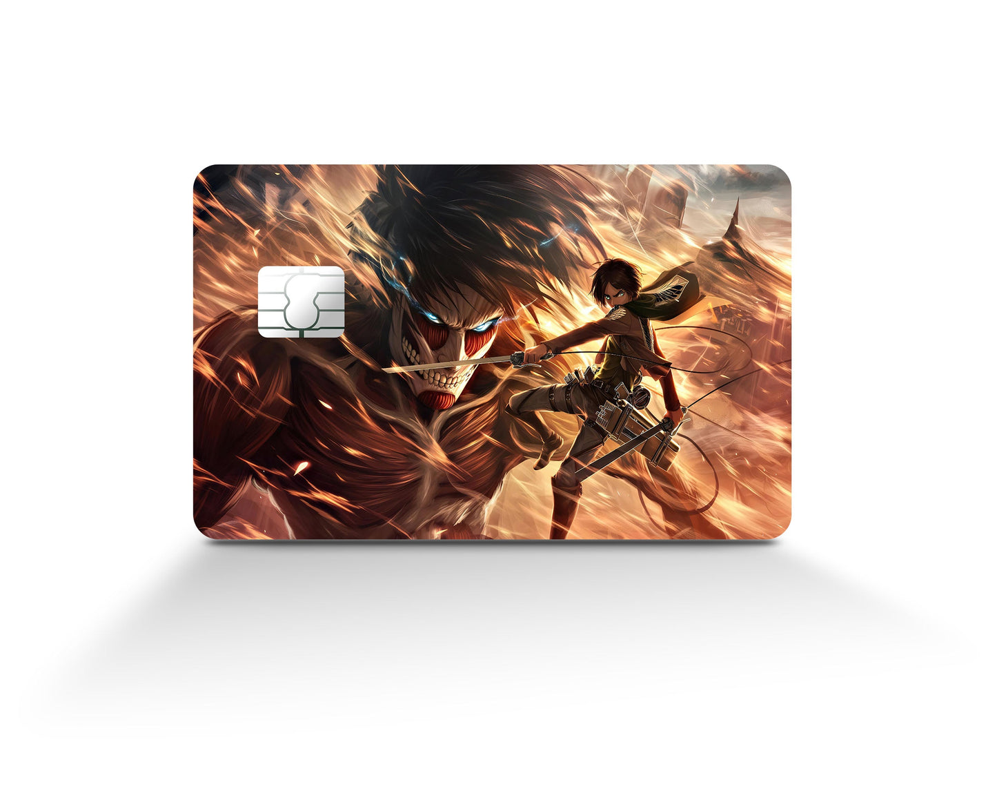 Anime Town Creations Credit Card Attack on Titan Eren Yeager Full Skins - Anime Attack on Titan Credit Card Skin