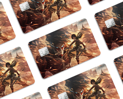 Anime Town Creations Credit Card Attack on Titan Eren Yeager Window Skins - Anime Attack on Titan Credit Card Skin