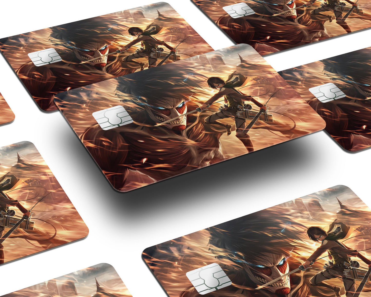 Anime Town Creations Credit Card Attack on Titan Eren Yeager Window Skins - Anime Attack on Titan Credit Card Skin