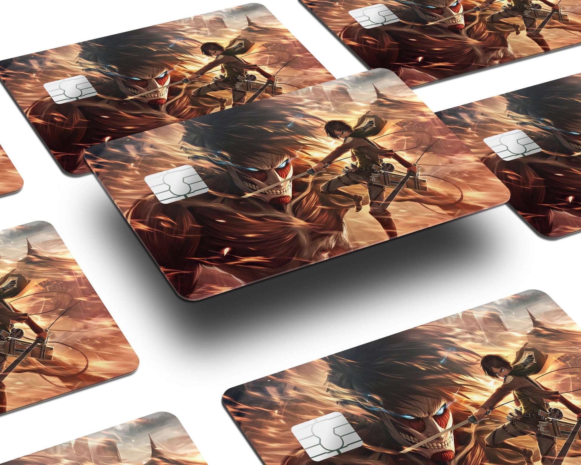 Anime Town Creations Credit Card Attack on Titan Eren Yeager Window Skins - Anime Attack on Titan Credit Card Skin