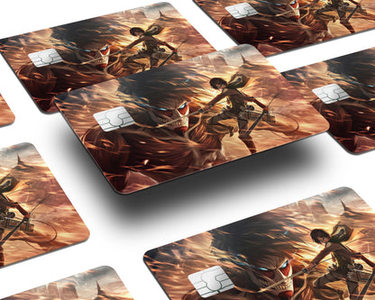 Anime Town Creations Credit Card Attack on Titan Eren Yeager Window Skins - Anime Attack on Titan Credit Card Skin