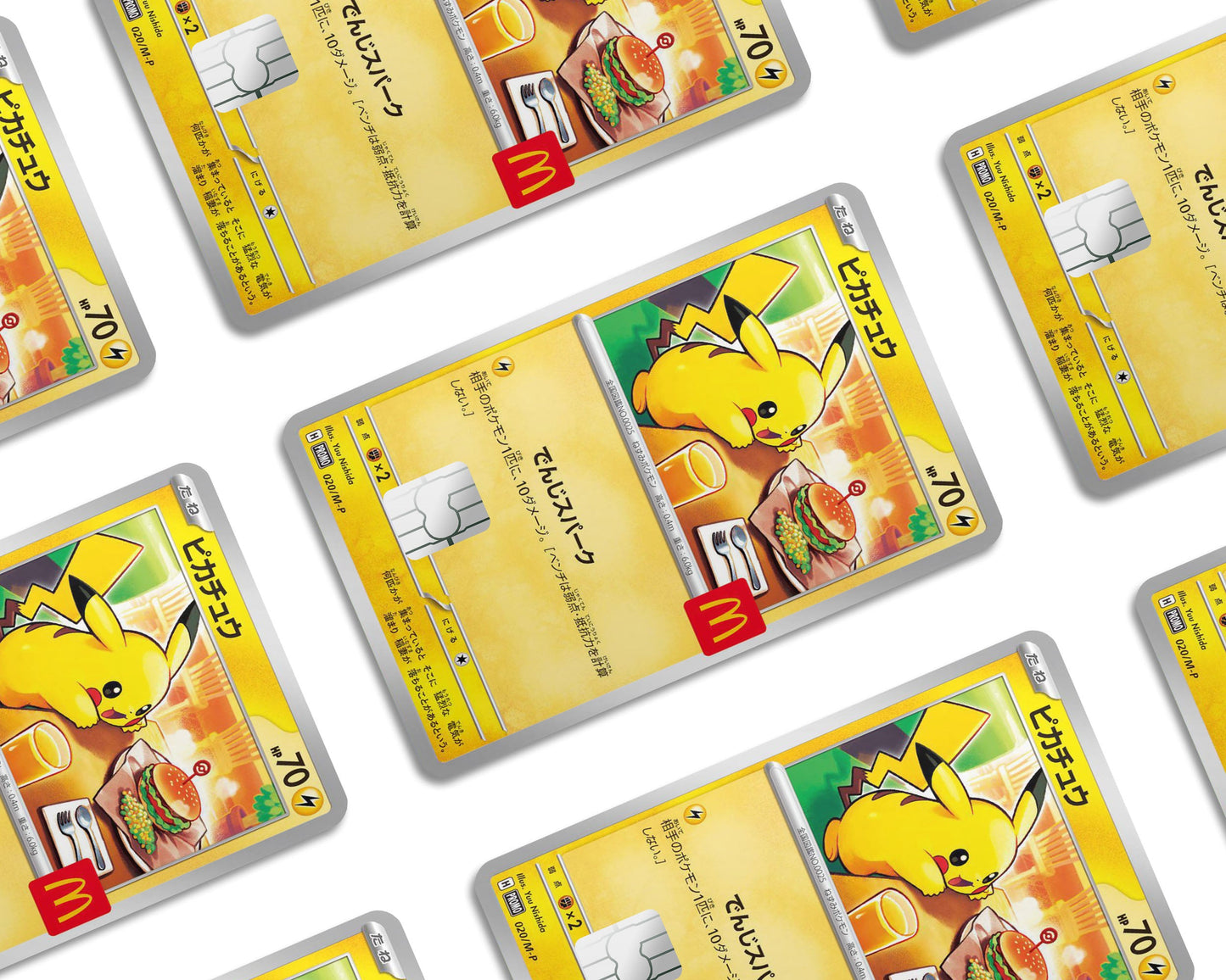 Anime Town Creations Credit Card Promo Pikachu McDonalds Burger Card Window Skins - Anime Pokemon Credit Card Skin