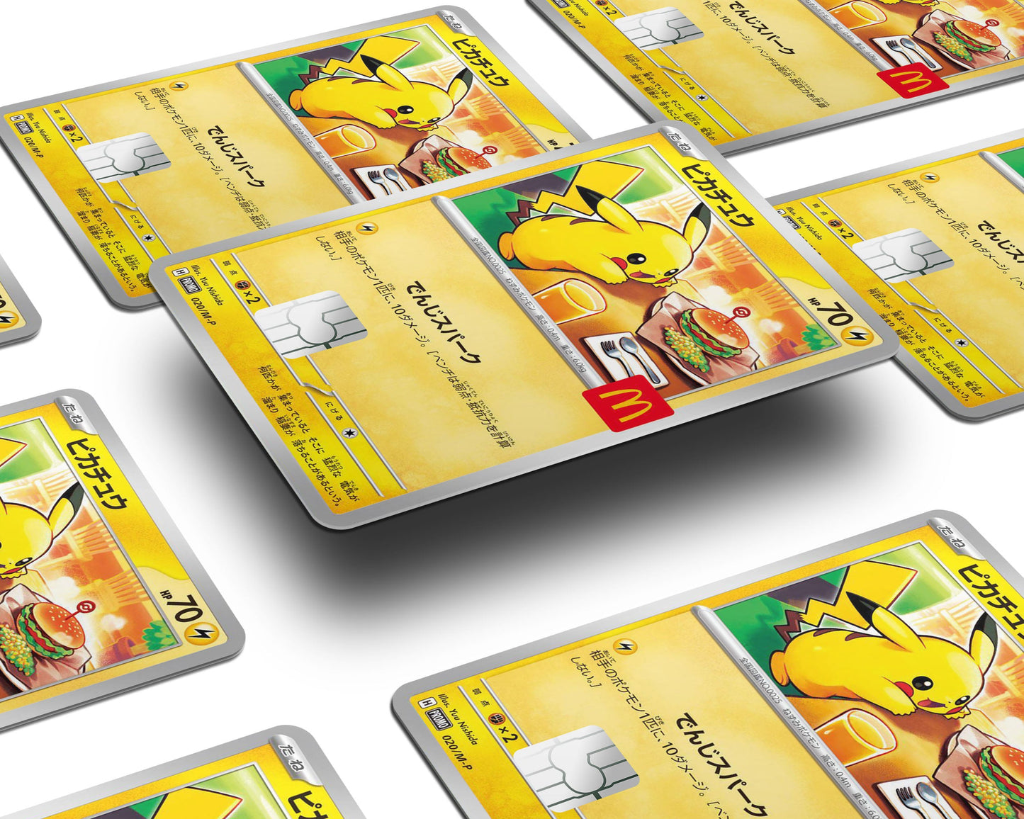 Anime Town Creations Credit Card Promo Pikachu McDonalds Burger Card Window Skins - Anime Pokemon Credit Card Skin