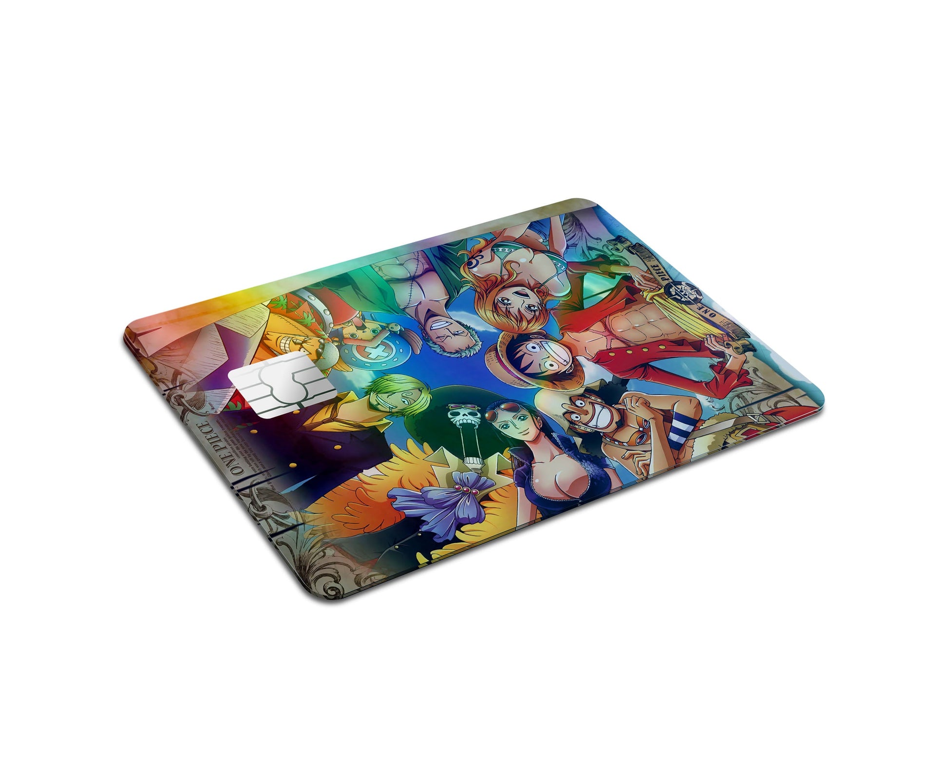 Anime Town Creations Holographic Credit Card One Piece Crew Members Full Skins - Anime One Piece Holographic Credit Card Skin