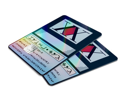 Anime Town Creations Holographic Credit Card Hunter x Hunter Licence Card Window Skins - Anime Hunter x Hunter Holographic Credit Card Skin