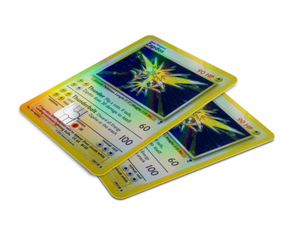Anime Town Creations Holographic Credit Card Zapdos Pokemon Card Window Skins - Anime Pokemon Holographic Credit Card Skin