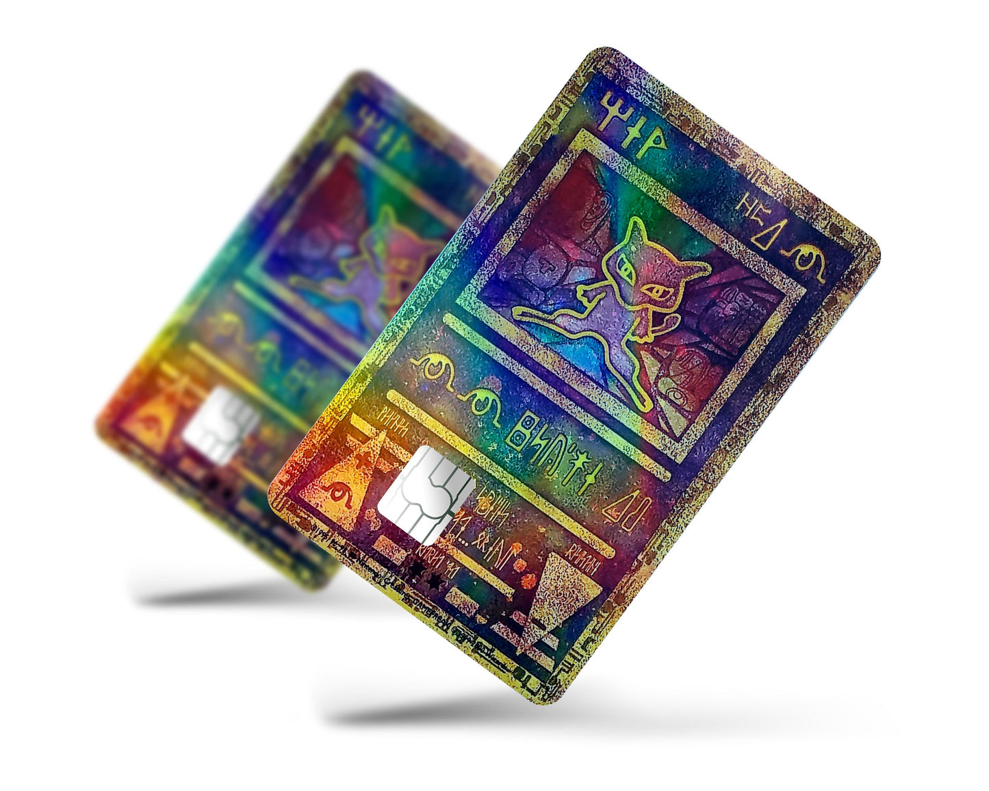 Ancient Mew Pokemon Card Holographic Credit Card Skin