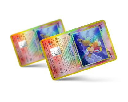 Anime Town Creations Holographic Credit Card Entei Pokemon Card Full Skins - Anime Pokemon Holographic Credit Card Skin