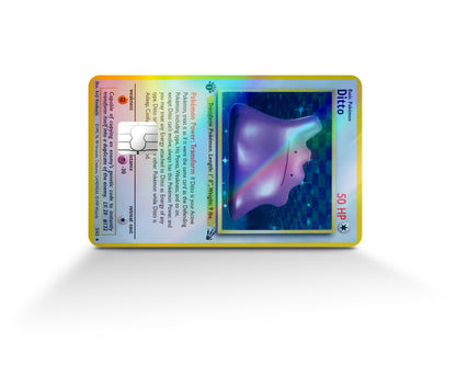 Anime Town Creations Holographic Credit Card Ditto Pokemon Card Full Skins - Anime Pokemon Holographic Credit Card Skin