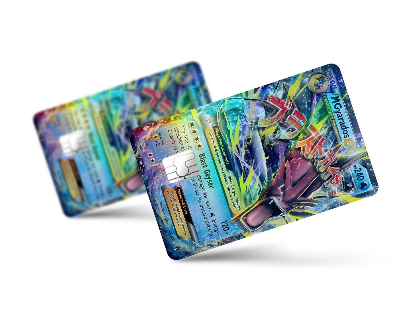 Anime Town Creations Holographic Credit Card Mega Gyarados Pokemon Card Full Skins - Anime Pokemon Holographic Credit Card Skin