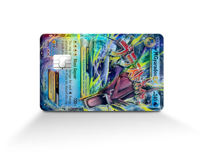 Anime Town Creations Holographic Credit Card Mega Gyarados Pokemon Card Full Skins - Anime Pokemon Holographic Credit Card Skin