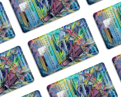 Anime Town Creations Holographic Credit Card Mega Gyarados Pokemon Card Window Skins - Anime Pokemon Holographic Credit Card Skin