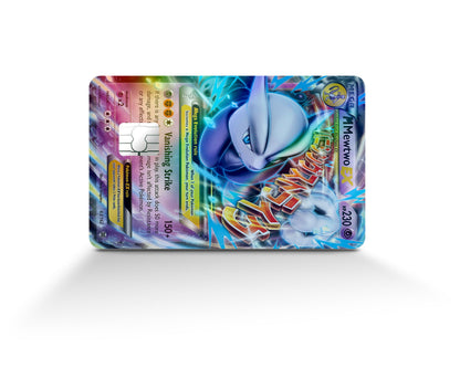 Anime Town Creations Holographic Credit Card Mega Mewtwo X Pokemon Card Full Skins - Anime Pokemon Holographic Credit Card Skin