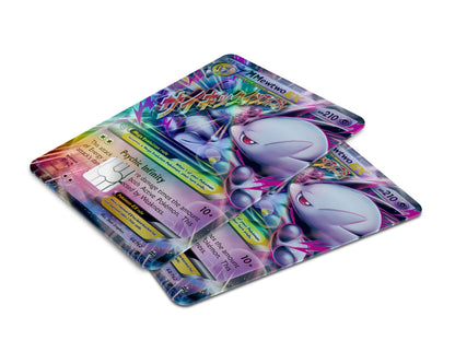 Anime Town Creations Holographic Credit Card Mega Mewtwo Y Pokemon Card Window Skins - Anime Pokemon Holographic Credit Card Skin