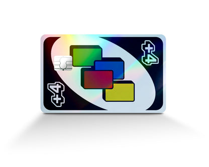 Anime Town Creations Holographic Credit Card Uno Plus 4 Full Skins - Anime Quote Holographic Credit Card Skin