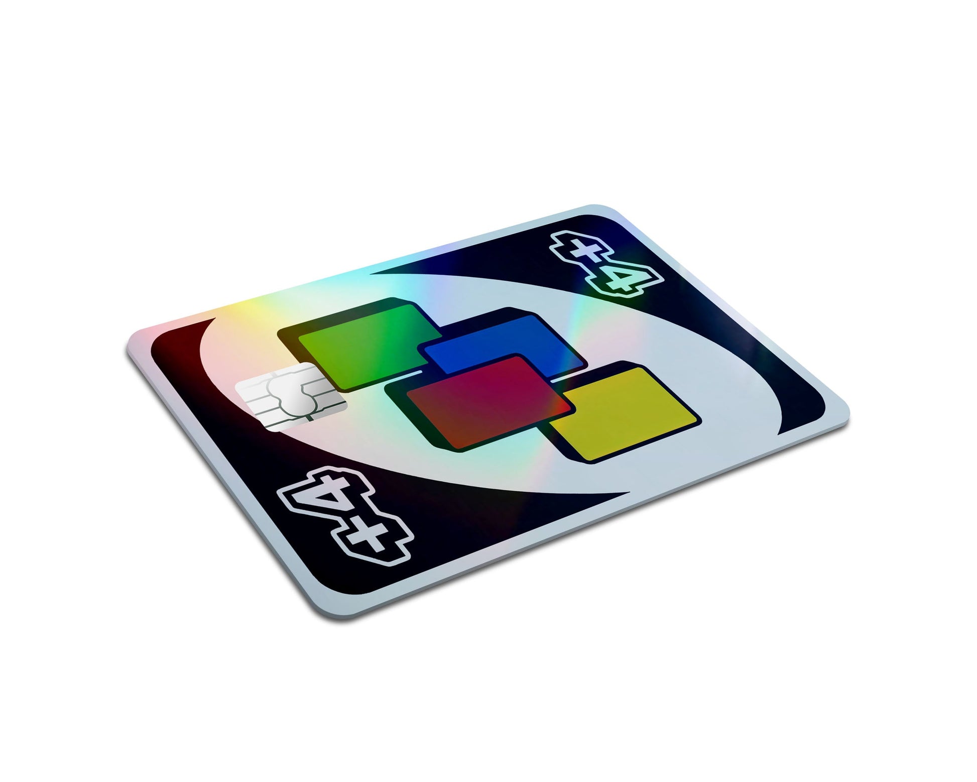 Anime Town Creations Holographic Credit Card Uno Plus 4 Full Skins - Anime Quote Holographic Credit Card Skin