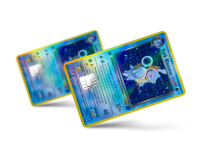 Anime Town Creations Holographic Credit Card Dark Blastoise Pokemon Card Full Skins - Anime Pokemon Holographic Credit Card Skin