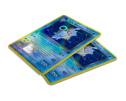 Anime Town Creations Holographic Credit Card Dark Blastoise Pokemon Card Window Skins - Anime Pokemon Holographic Credit Card Skin
