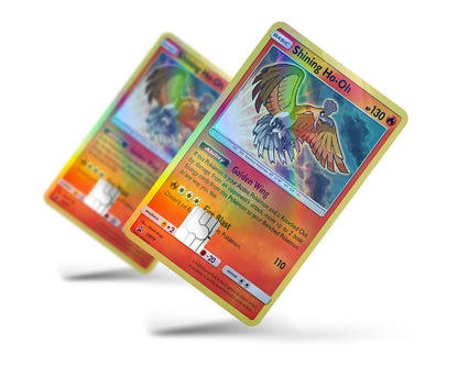 Anime Town Creations Holographic Credit Card Shining Ho-oh Pokemon Card Full Skins - Anime Pokemon Holographic Credit Card Skin