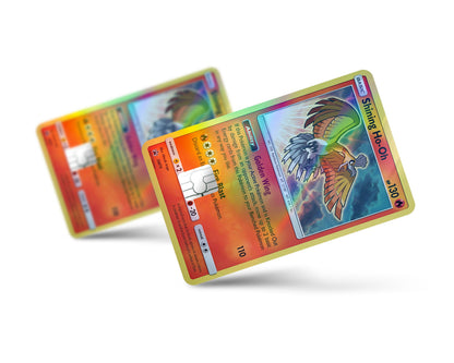 Anime Town Creations Holographic Credit Card Shining Ho-oh Pokemon Card Full Skins - Anime Pokemon Holographic Credit Card Skin