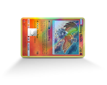 Anime Town Creations Holographic Credit Card Shining Ho-oh Pokemon Card Full Skins - Anime Pokemon Holographic Credit Card Skin