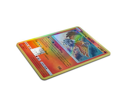 Anime Town Creations Holographic Credit Card Shining Ho-oh Pokemon Card Full Skins - Anime Pokemon Holographic Credit Card Skin