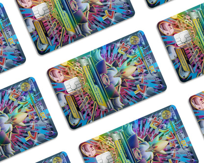 Anime Town Creations Holographic Credit Card Mega Alakazam Pokemon Card Window Skins - Anime Pokemon Holographic Credit Card Skin