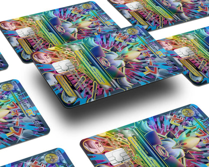 Anime Town Creations Holographic Credit Card Mega Alakazam Pokemon Card Window Skins - Anime Pokemon Holographic Credit Card Skin