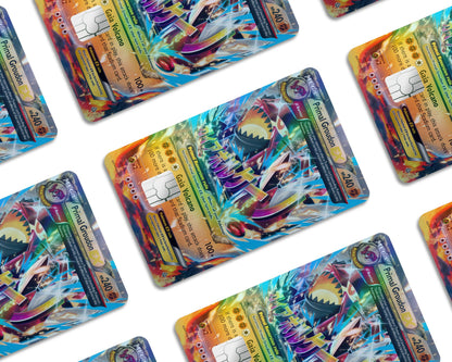 Anime Town Creations Holographic Credit Card Mega Primal Groudon Pokemon Card Window Skins - Anime Pokemon Holographic Credit Card Skin