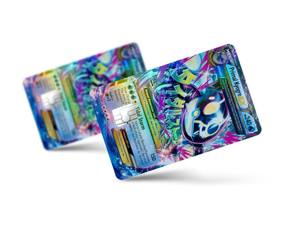 Anime Town Creations Holographic Credit Card Mega Primal Kyogre Pokemon Card Full Skins - Anime Pokemon Holographic Credit Card Skin