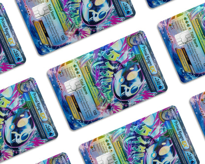 Anime Town Creations Holographic Credit Card Mega Primal Kyogre Pokemon Card Window Skins - Anime Pokemon Holographic Credit Card Skin