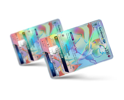 Anime Town Creations Holographic Credit Card Rainbow Gardevoir Pokemon Card Full Skins - Anime Pokemon Holographic Credit Card Skin