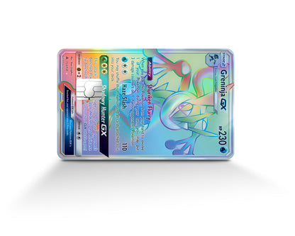 Anime Town Creations Holographic Credit Card Rainbow Greninja Pokemon Card Full Skins - Anime Pokemon Holographic Credit Card Skin