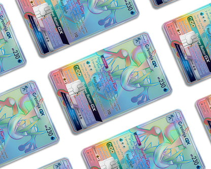Anime Town Creations Holographic Credit Card Rainbow Greninja Pokemon Card Window Skins - Anime Pokemon Holographic Credit Card Skin